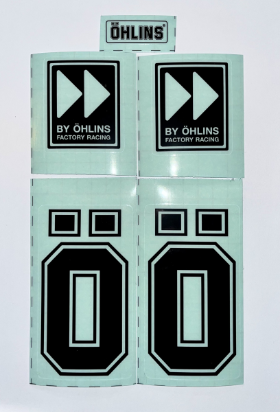 Öhlins Factory Racing Sticker Kit FF Black/Transparent